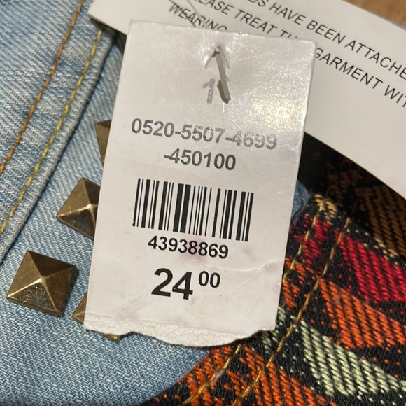 BNWT Parisian Collection hotpants Size 1 denim and tribal pattern shorts - Picture 5 of 5